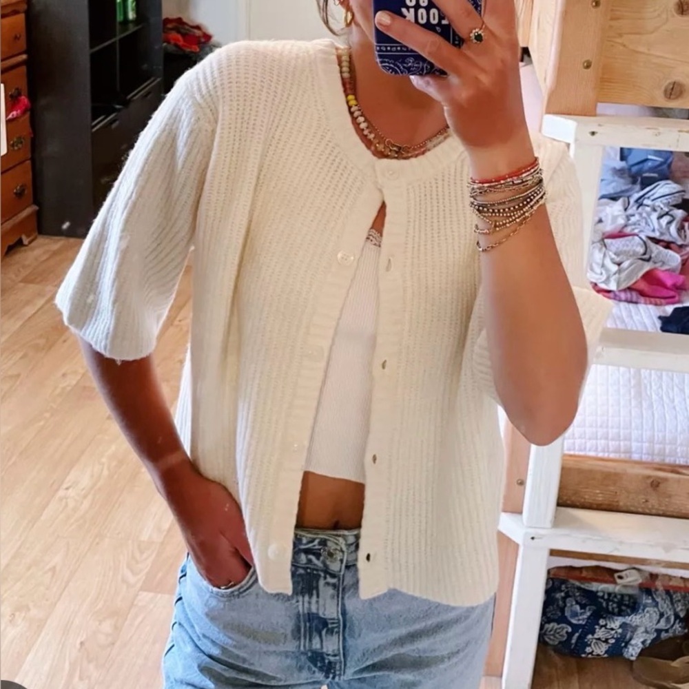 Aerie UnReal Short Sleeve Cardigan